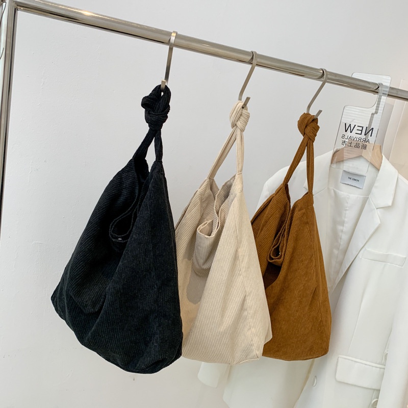 Túi Đeo Vai Cỡ Lớn Bằng Flannel Thiết Kế Đơn Giản Thời Trang Cho Nữ