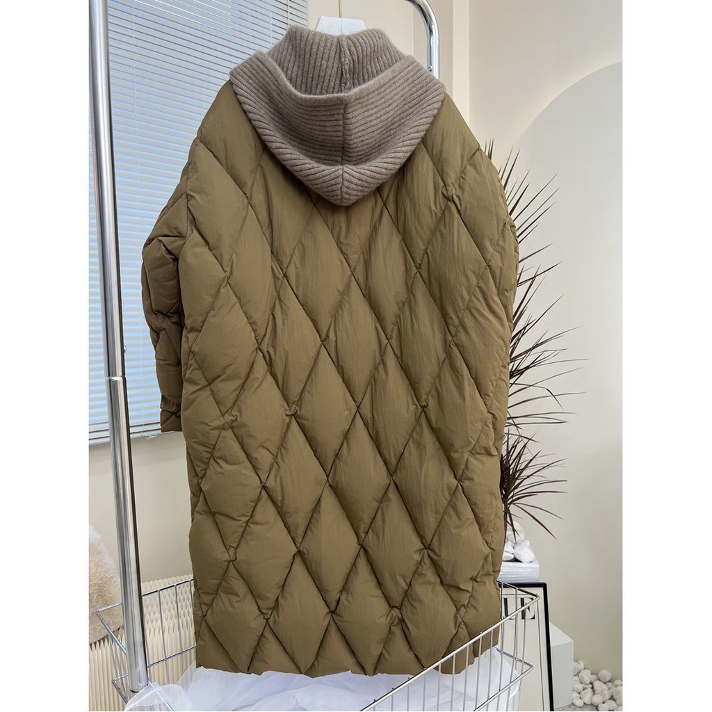 Bán Chạy! Giảm Giá Hấp Dẫn!F &amp; X Áo Khoác Dệt Kim Có Đệm Lót Dày Dài Qua Gối Phong Cách Hàn Quốc Thời Trang Mùa Đông 2022 Mới