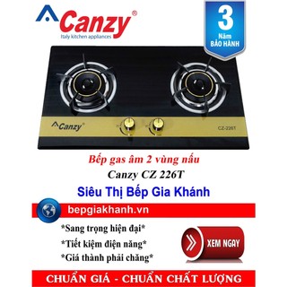 [HCM]Bếp gas âm 2 vùng nấu Canzy CZ 226T