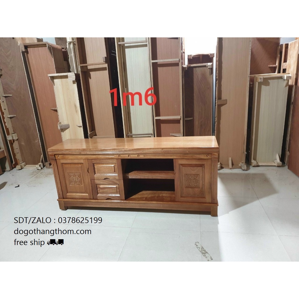 kệ tivi gỗ xoan đào 1m2 đến 2m4 kệ gỗ phòng khách giá thật