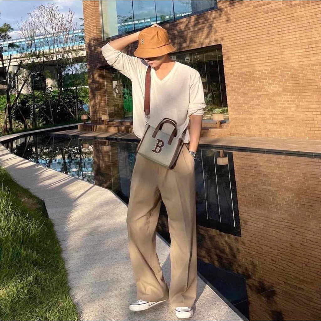 Túi Đeo Chéo MLB Basic Big Logo Canvas Small Tote Bag