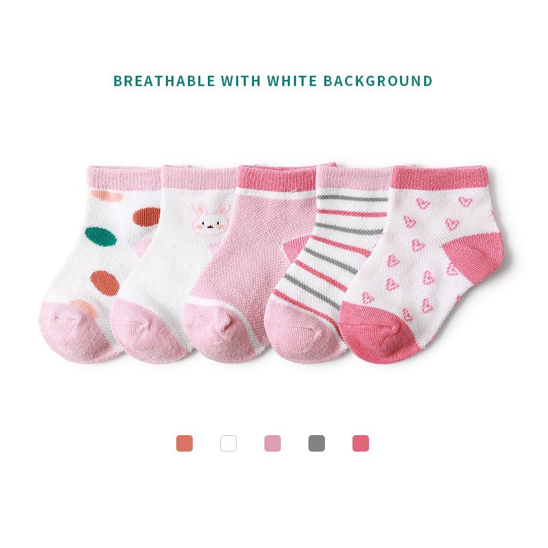 5 đôi Vớ  Cotton Cho Bé Trai Bé Gái Vớ