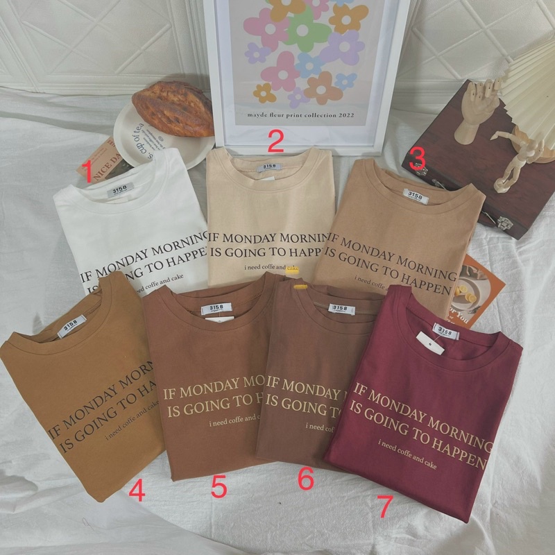 ✨️[FREESHIP]✨️Áo thun 3158 cotton khô IF MONDAY…. Freesize, Áo thun unisex