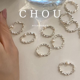 Nhẫn Màu Bạc Hạt Ngọc | CHOU ACCESSORIES |