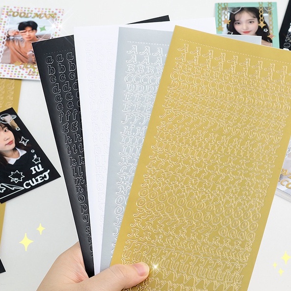 Sticker PVC chữ cái - số ánh kim