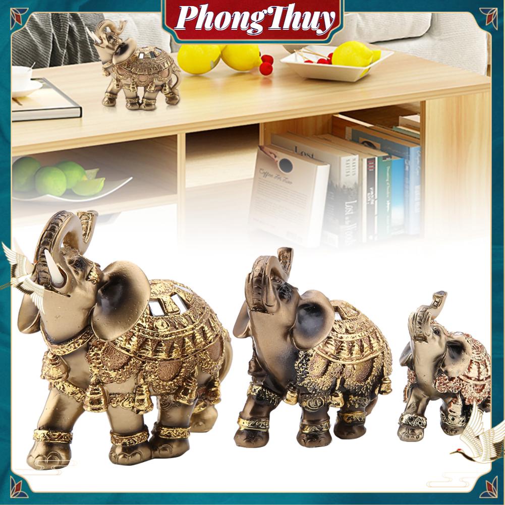 Tượng Voi Vàng Tài Lộc Phong Thủy May Mắn Quà Tặng Trang Trí Nhà Cửa