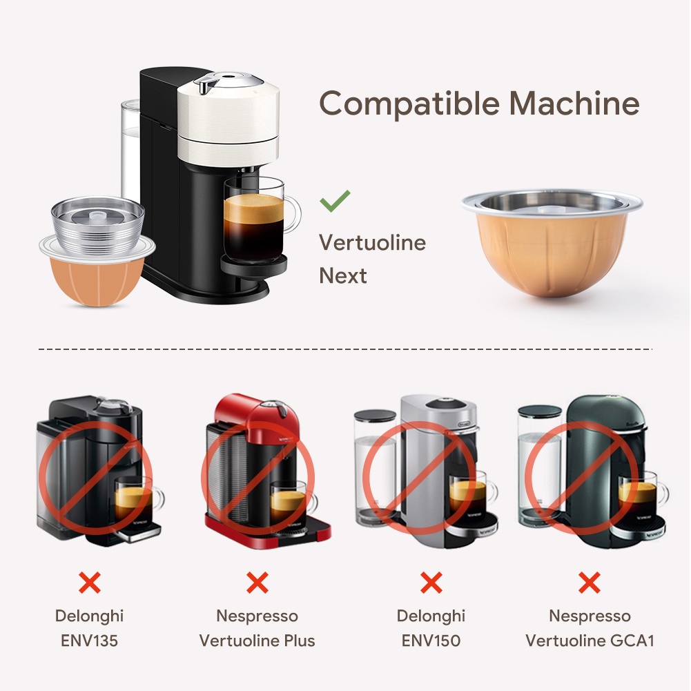 Set 5 Viên Nén Cà Phê Có Thể Tái Sử Dụng Cho Nespresso Vertuoline For Vertuo Next