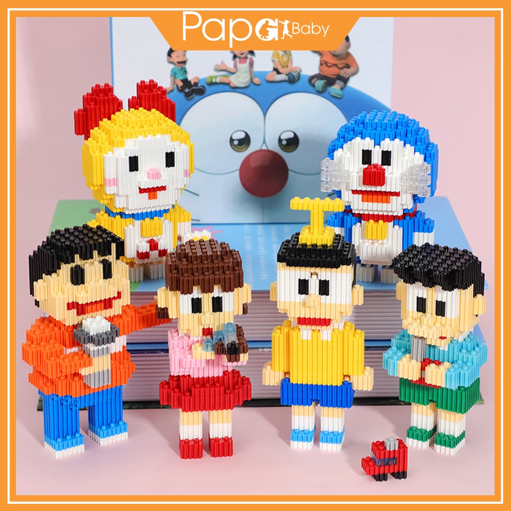 Lego xếp hình doraemon, đồ chơi lắp ráp nhân vật hoạt hình doraemon, lego doraemon, lego doremon, lego nhân vật anime