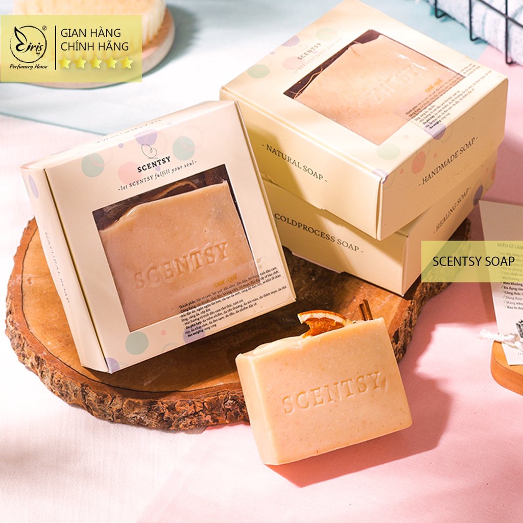 Xà Phòng Handmade Scentsy, Mùi Cam Quế, Dưỡng Trắng Da