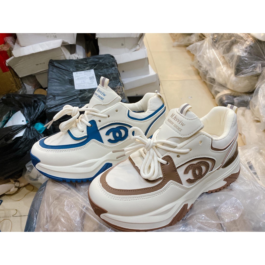 Giày sneaker độn đế ChaneI viền
