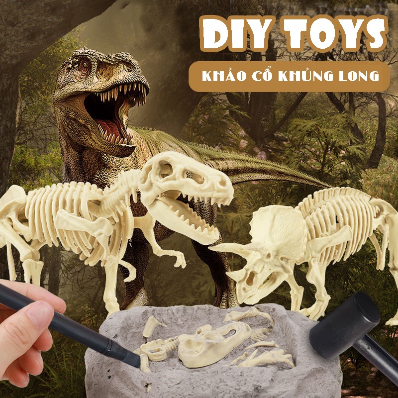 Hóa thạch khủng long, đồ chơi khảo cổ cho bé