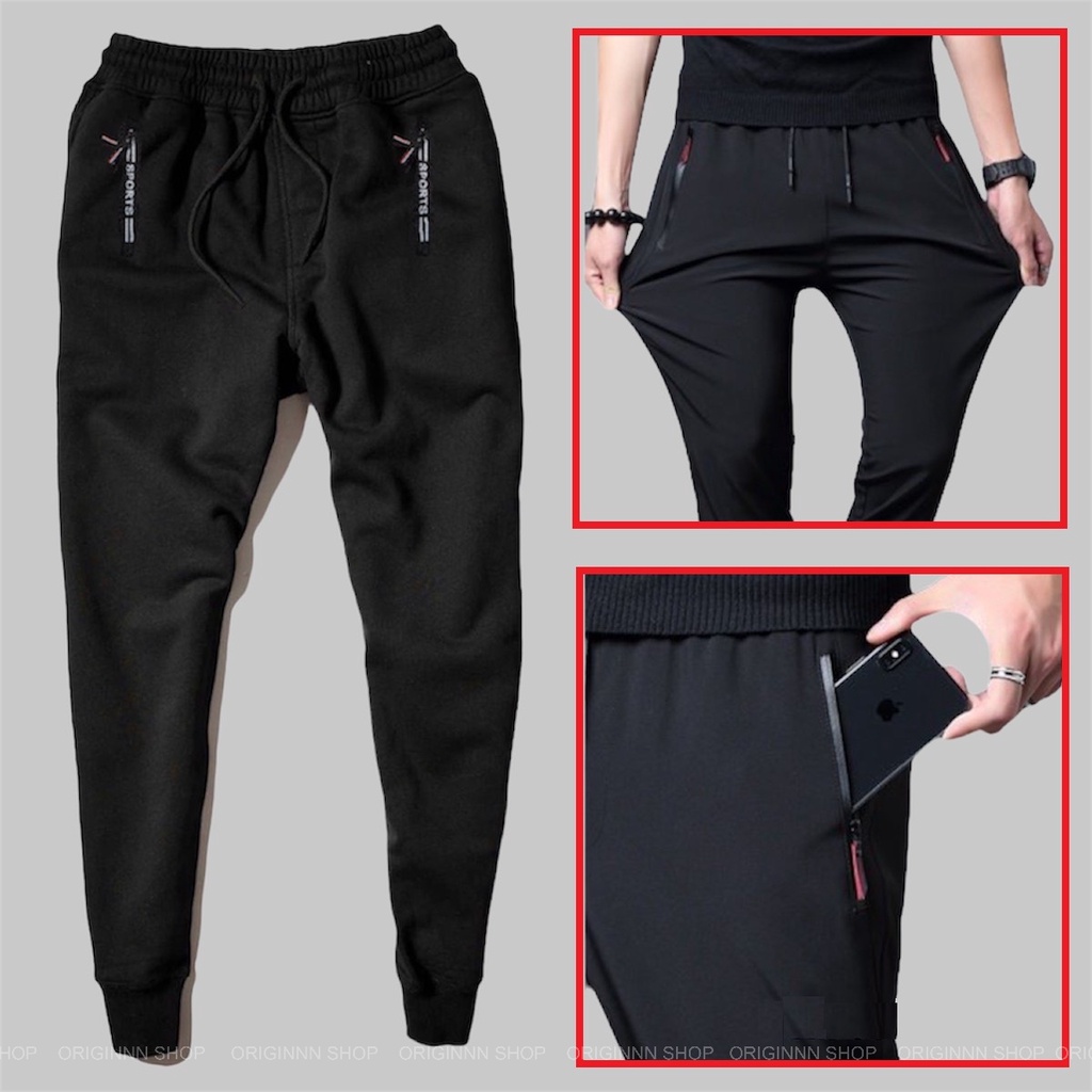 Quần thể thao Nam Nữ TRƠN ống BO, túi khóa kéo UNISEX . Trẻ trung năng động, co giãn tốt.