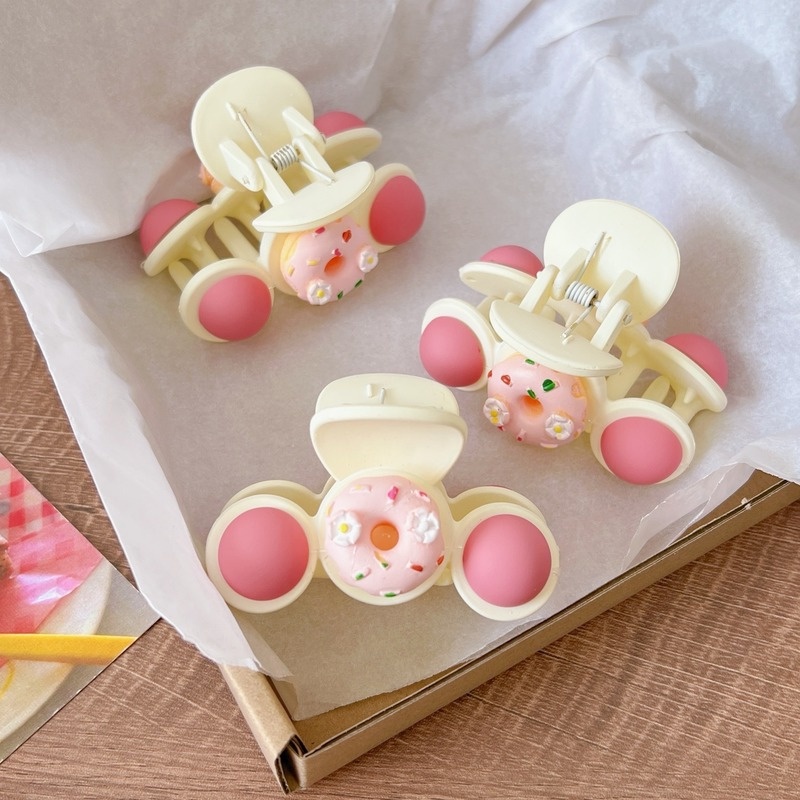 Kẹp Tóc Hình Bánh Donut Phong Cách Hàn Quốc Mới 2022