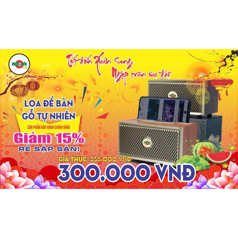 Loa gỗ để bàn Bluetooth XM-516K (Chính hãng, Bass siêu ấm, treble siêu chất)