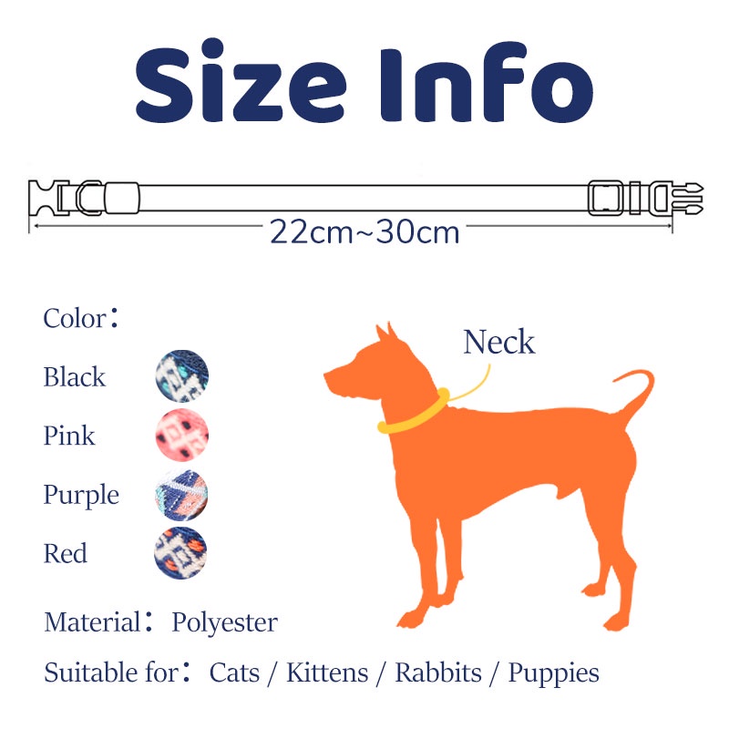 HamshMoc Vòng Cổ Nhẹ Mềm Mại Thoải Mái Bền Bỉ Có Chuông Và Nơ Dễ Thương Có Thể Điều Chỉnh Cho Thú Cưng / Mèo / Thỏ