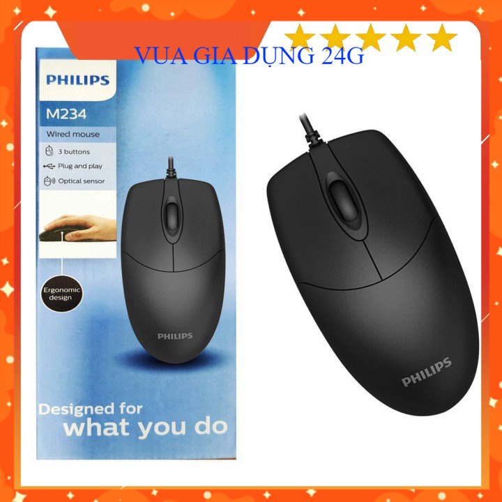 Chuột Quang Có Dây Cao Cấp Philips M234