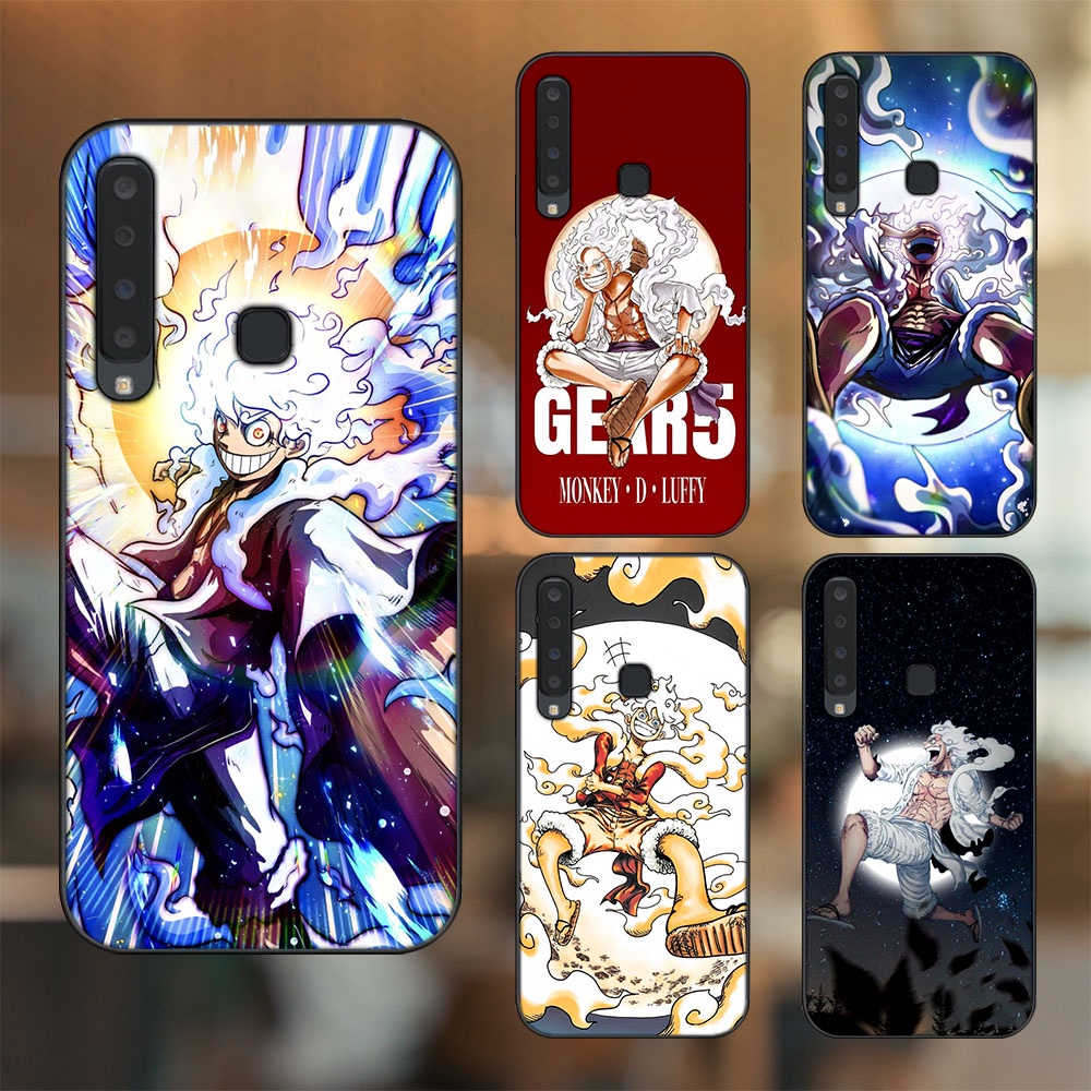 Ốp lưng Samsung A9 2018 viền đen in hình Luffy Gear 5 Nika One Piece Đảo Hải Tặc