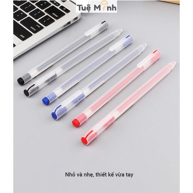 Combo 10 Bút Mực Gel 0.5mm Vỏ Mờ Nét Siêu Mịn