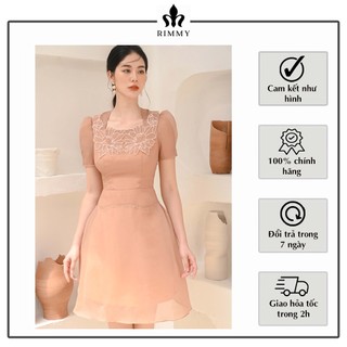 Váy Daisy hoạ tiết thêu nổi hoa hướng dương, nhã nhặn thanh lịch