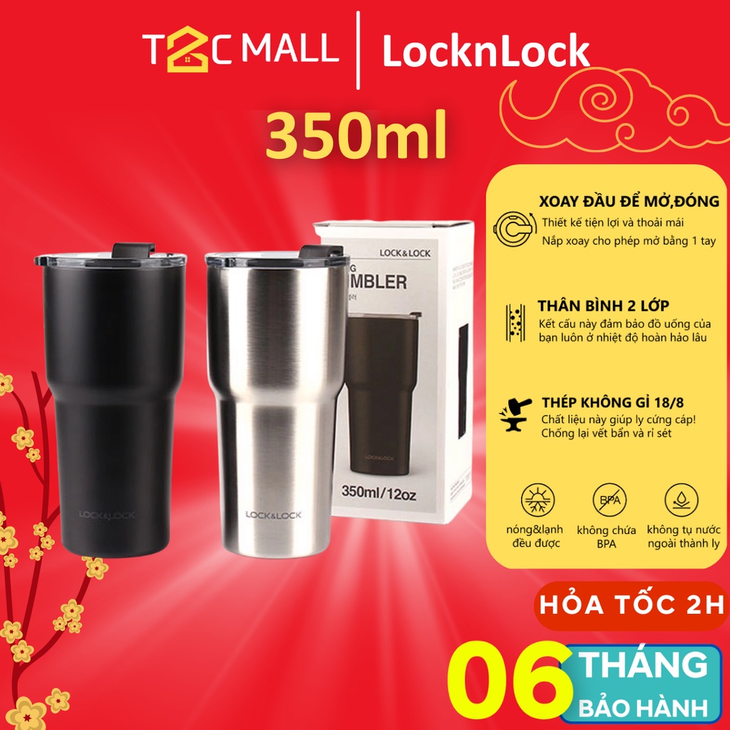 Ly Giữ Nhiệt 350ML Swing Tumbler lock&Lock LHC4179BLK - T2Cmall