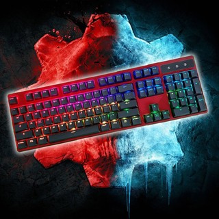 Bàn Phím Cơ Armscool HK107 RGB Màu đỏ đen ( Blue Switch, LED RGB )