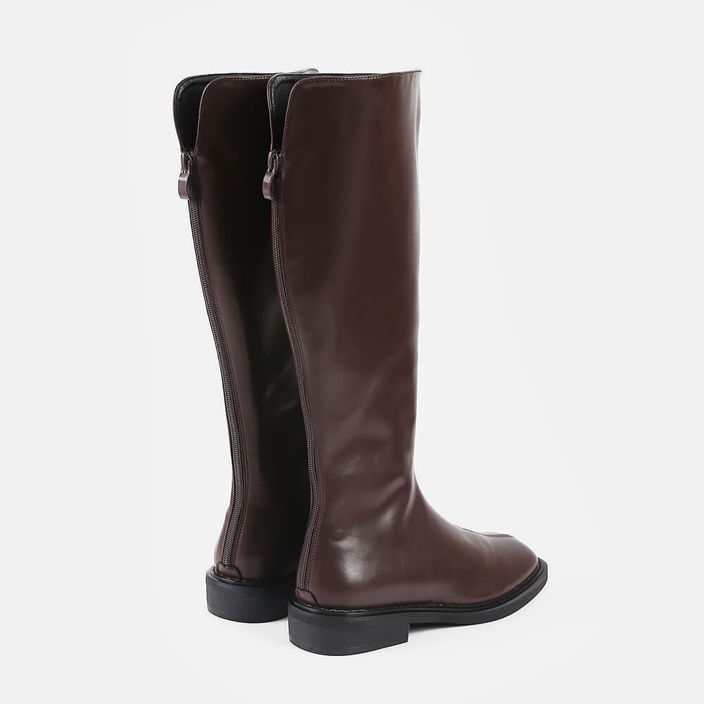 Boots Da Nữ Lemino Thời Trang Cao Cổ Mũi Vuông MGH2479-3