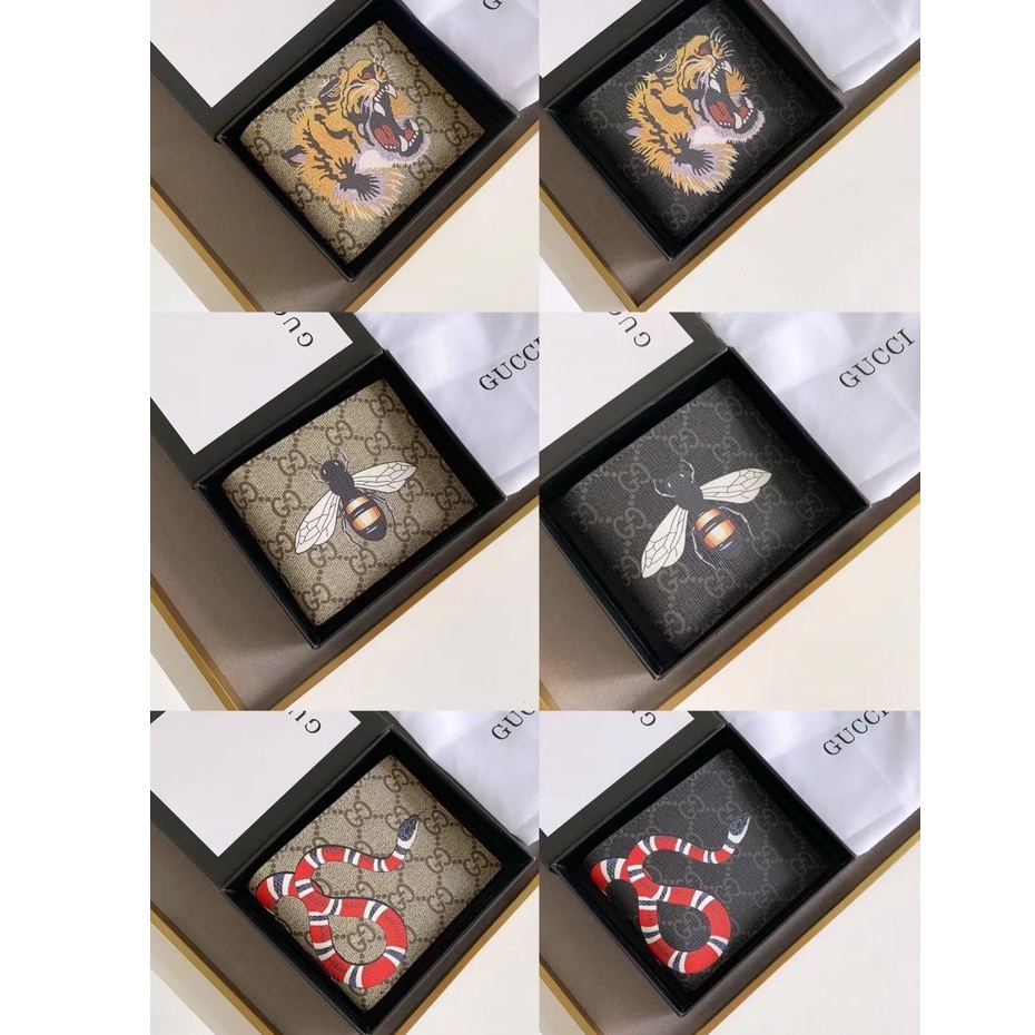 Thể thao nhiếp ảnh 100 phần trăm nguyên thủy gucci ví thật ngắn gucci ví cái hộp mô hình của người đàn ông: 451268 sẵn sàng thuyền cổ điển in red mô hình của sói
