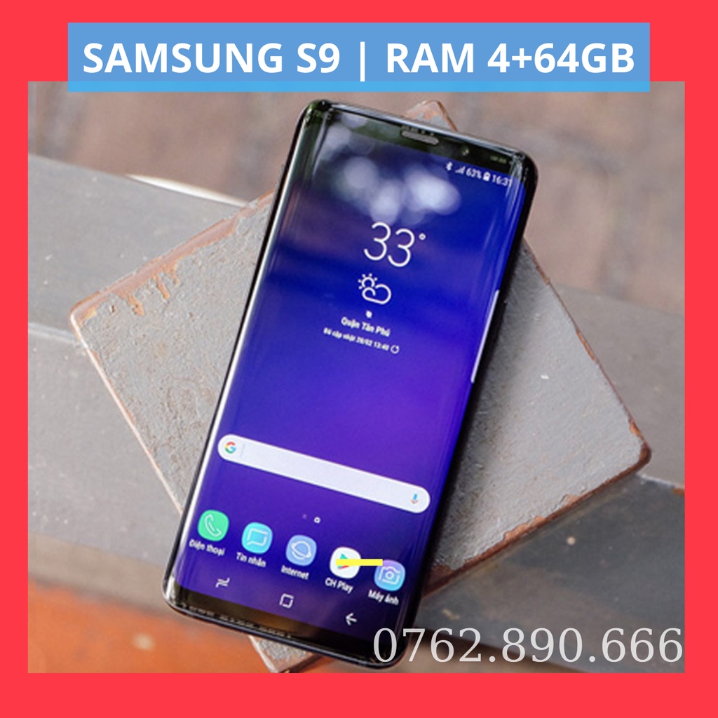 Điện Thoại Samsung Galaxy S9 RAM 4GB ROM 64GB Siêu phẩm tràn viền, đẳng cấp Điện Thoại Chơi Game Được Yêu Thích Nhất