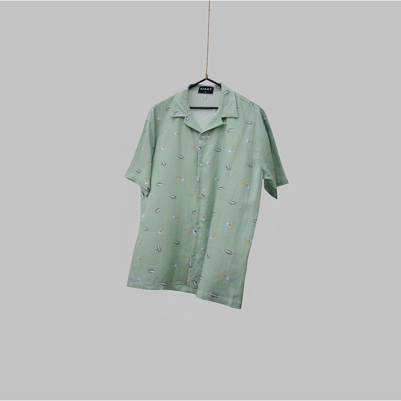 Áo sơmi hoạ tiết unisex (form rộng)