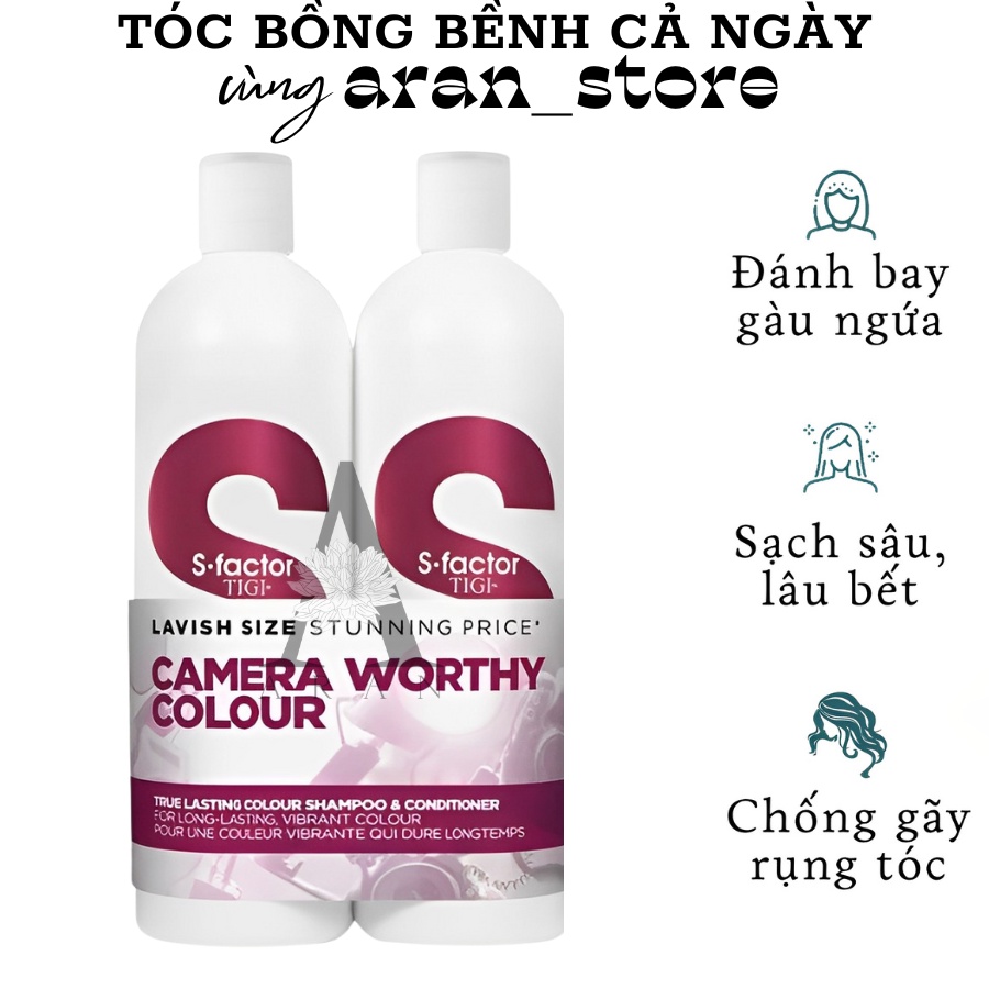 Bộ dầu gội xả Tigi Trắng Tigi S Factor 750ml