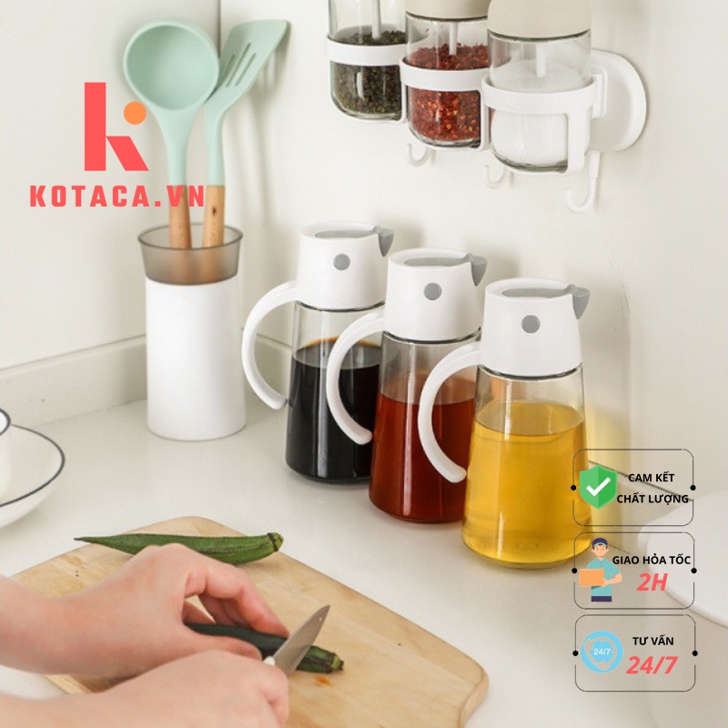 Chai Đựng Dầu Ăn Nước Mắm, Bình Đựng Dầu Ăn Bằng Thủy Tinh, Chai Đựng Dầu Ăn Tự Động Mở Nắp Nhiều Kích Thước Chọn Lựa
