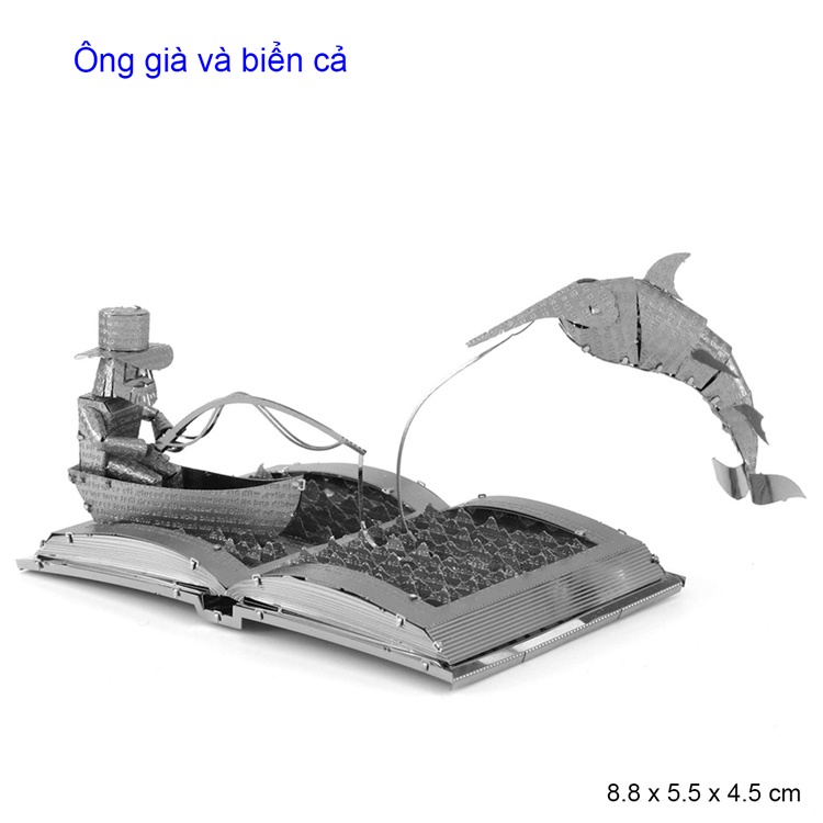 Mô hình 3D bằng thép tự ráp Man and sea