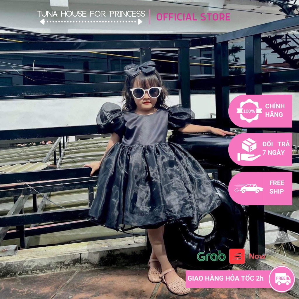 Váy đầm xoè công chúa thiết kế cho bé gái tay bồng siêu bồng bềnh - Tuna House For Princess
