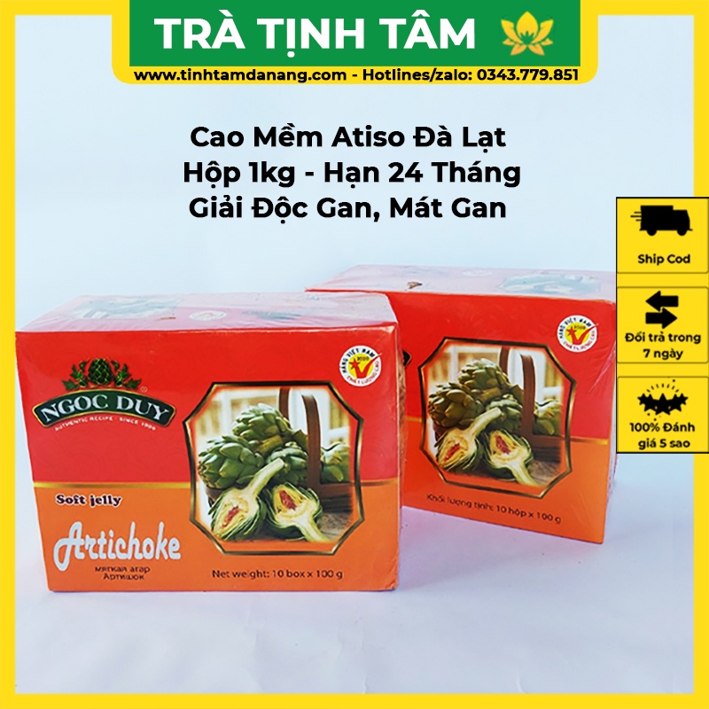 Cao mềm atiso Ngọc Duy giải độc gan hộp 1kg hỗ trợ đẹp da, Đặc sản Đà Lạt làm quà