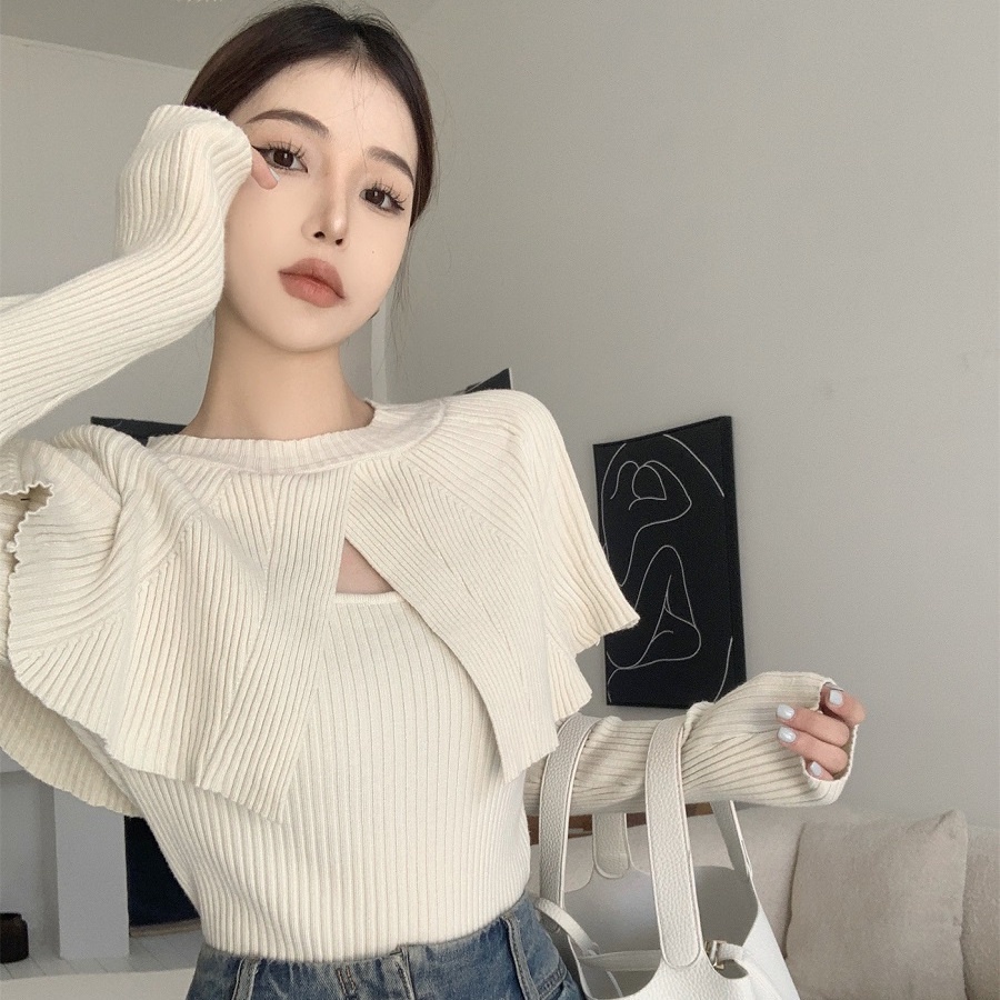 Áo Thun Tay Dài Giả Hai Lớp Thời Trang Dành Cho Nữ