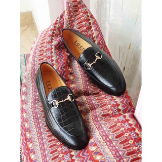 (Cao cấp) Giày Lười Toroshoes Dập Vân M628.1 Đen