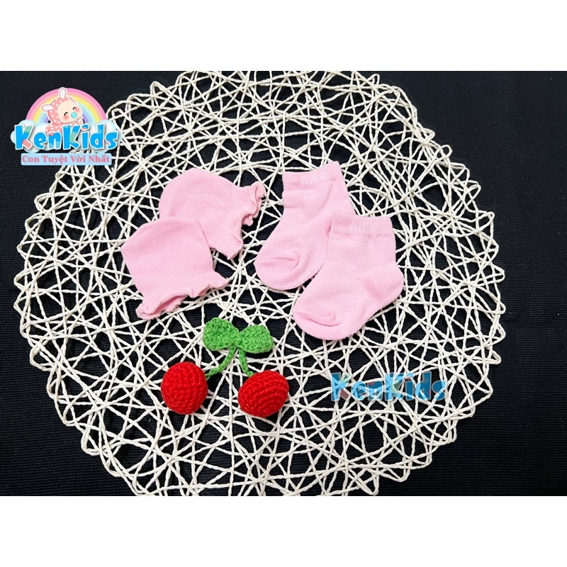 Bao tay chân len lưới giữ ấm cho bé sơ sinh Aiko