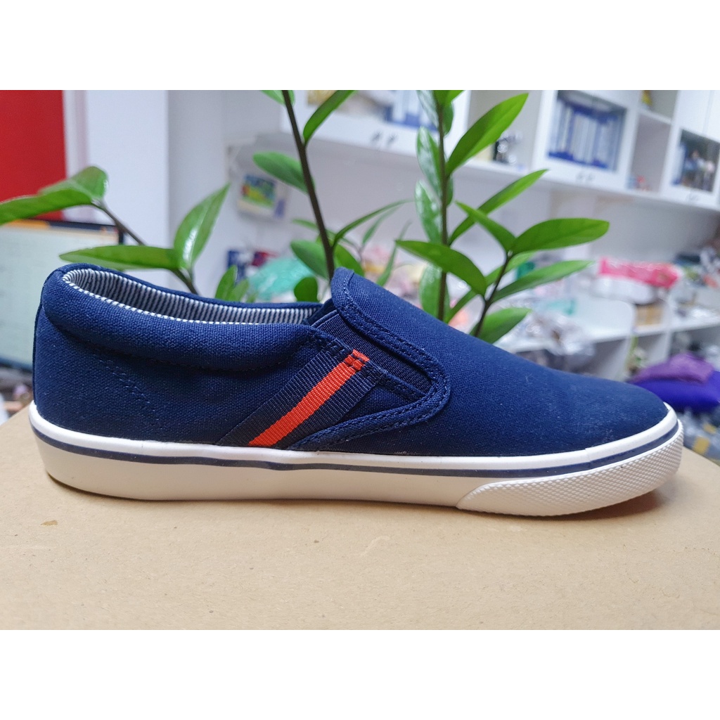 Giày lười Next xanh đen viền đỏ xuất khẩu cho bé trai