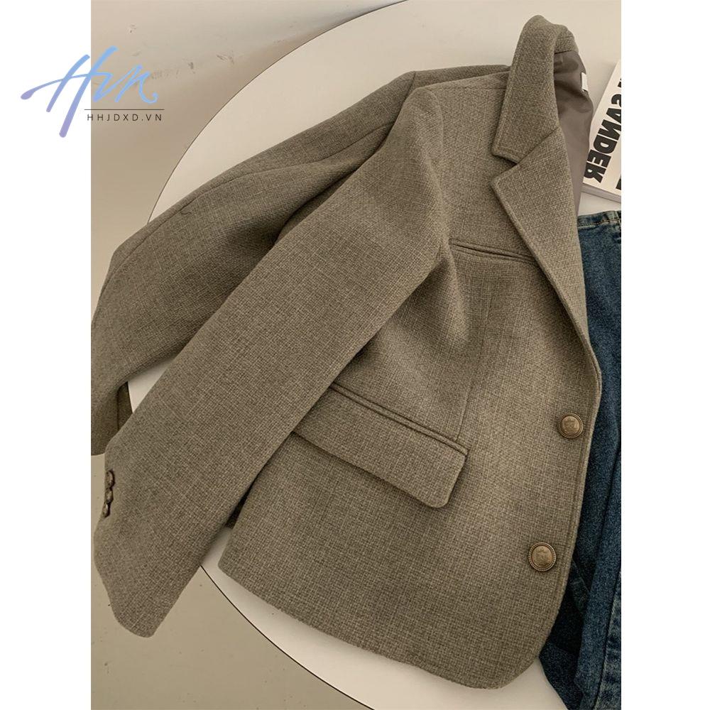 Sớm Mùa Thu Phong Cách Mới Áo Khoác Suit Nhẹ Nhàng Kiểu Dáng Hợp Thời Trang Cao Cấp Màu Xám Xanh Lá Sữa Đẹp Mắt Dành Cho Nữ
