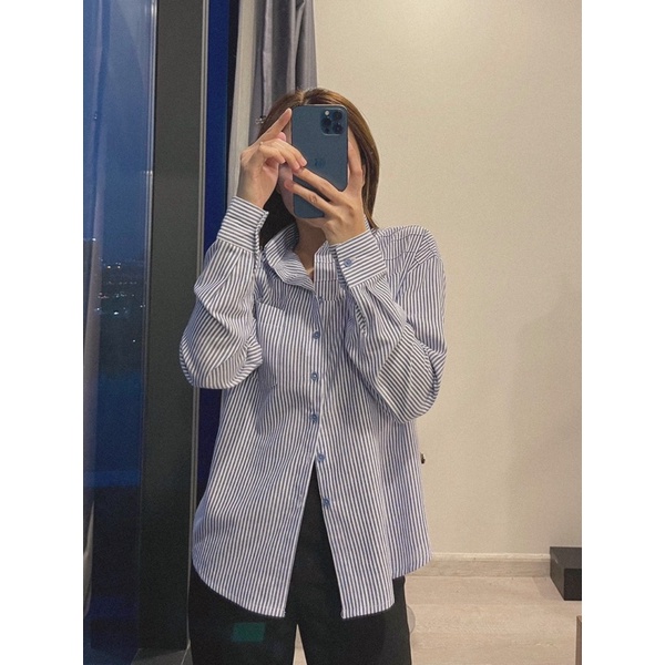 ÁO SƠ MI SỌC DÁNG RỘNG