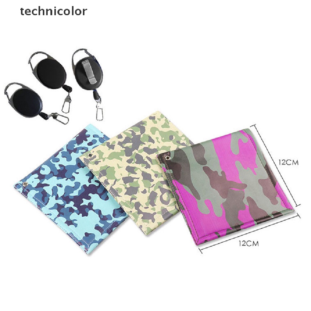 Khăn Lau Bóng Golf Mini Hình Vuông Nhiều Màu Có Khóa Thu Gọn TYG