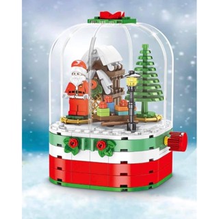 Lego Lắp Ráp Santa, Cây thông, Ngôi Nhà Giáng Sinh 249 mảnh chính hãng Sembo