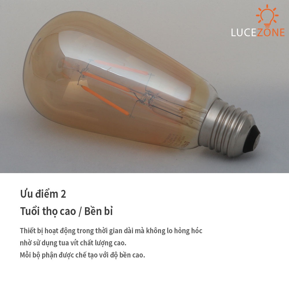 Bóng đèn LED Edison Dây Tóc ST64 4W / 6W xử lý phủ, Kiểu Dáng Vintage, Cổ Retro, Trang Trí