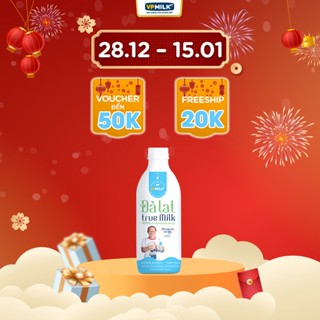 Sữa Tươi Thanh Trùng VPMilk Đà Lạt True Milk không đường 950ml
