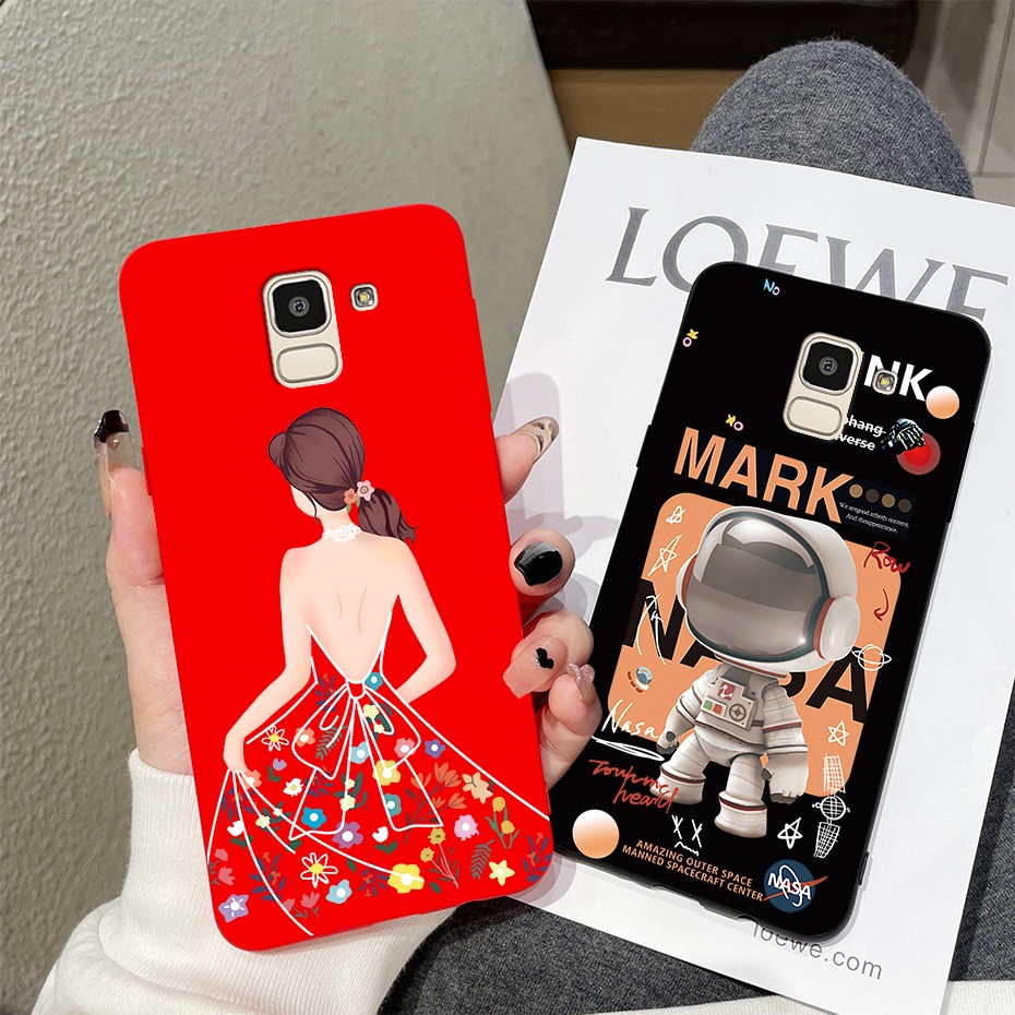 Ốp Điện Thoại TPU Silicone Mềm In Hình Phi Hành Gia / Vân Đá Cẩm Thạch Cho Samsung Galaxy J6 2018 SM-J600G J6 2018