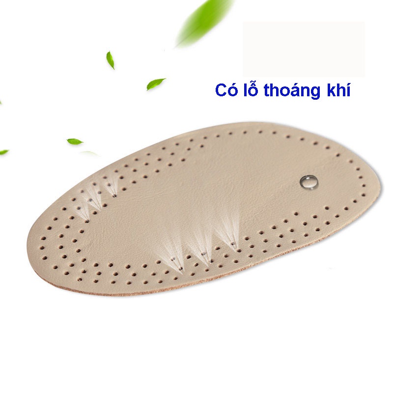Cặp lót giày cao gót mũi tròn đệm nửa bàn chân trước chất liệu da bò thoáng khí - hickies lacing system