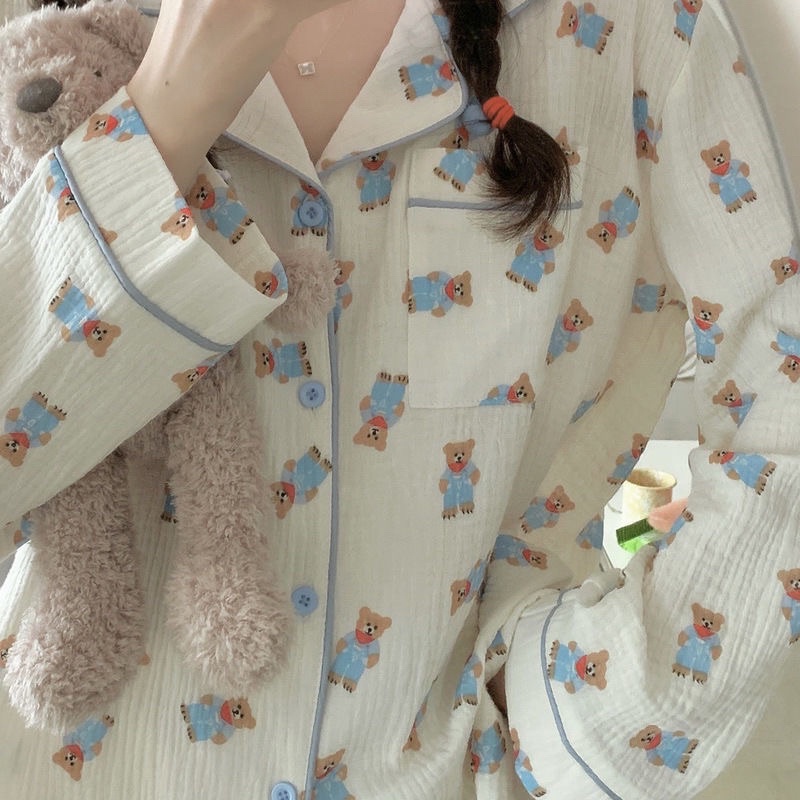 Bộ ngủ pyjama dài tay siêu xinh🌸 (A01-06)