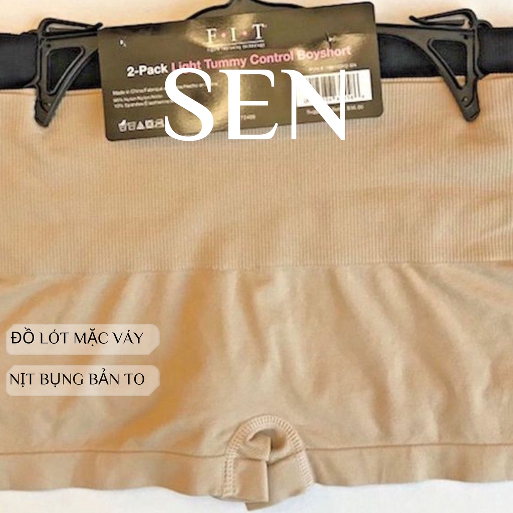Quần gen nịt bụng bản to dạng đùi mặc , Quần mặc trong váy gen nịt bụng bản to không lộ đường may freeside