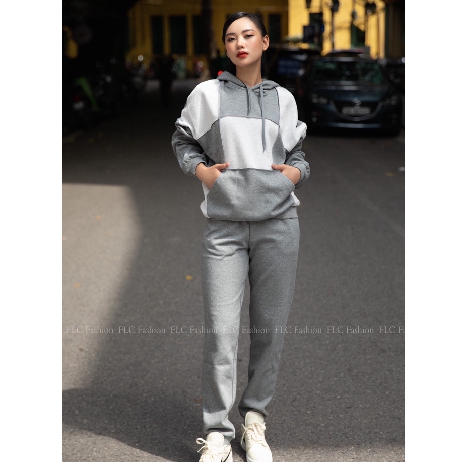 Bộ Đồ Thể Thao Nữ WEST SCENT Áo Hoodie Dài Tay Và Quần Jogger Thu Đông Chất Nỉ Bông Cao Cấp
