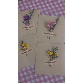 Thiệp hoa khô - Thiệp trang trí hoa khô Handmade